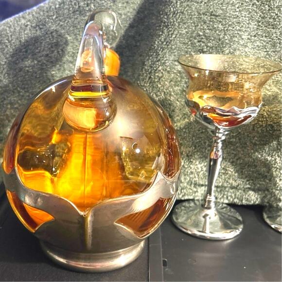 Art Deco Chrome Decanter Cocktail Set Cambridge Krome Kraft Farber Bros - Picture 6 of 16